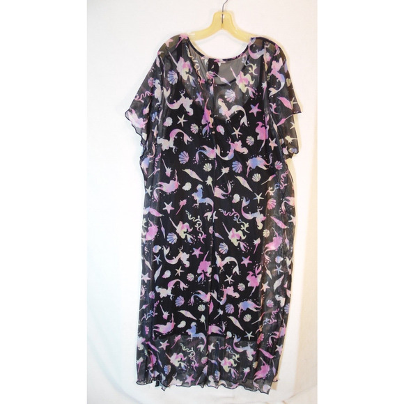 Torrid Disney Dress Womens 6X 30 Black Princess The Little Mermaid Midi Mesh NWT - Picture 3 of 8
